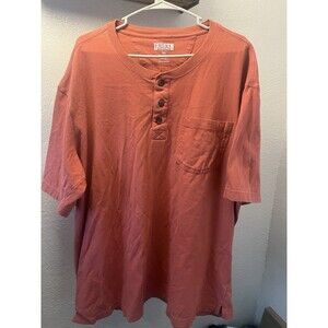 Duluth Trading 2XL Longtail T Orange Button Up Color Pocket
